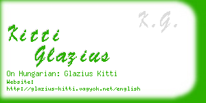 kitti glazius business card